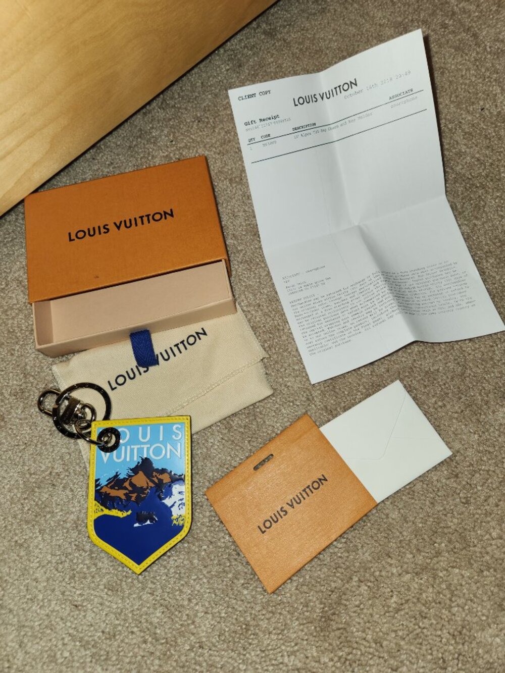 Authentic Louis Vuitton Damier Graphite Alps keychain